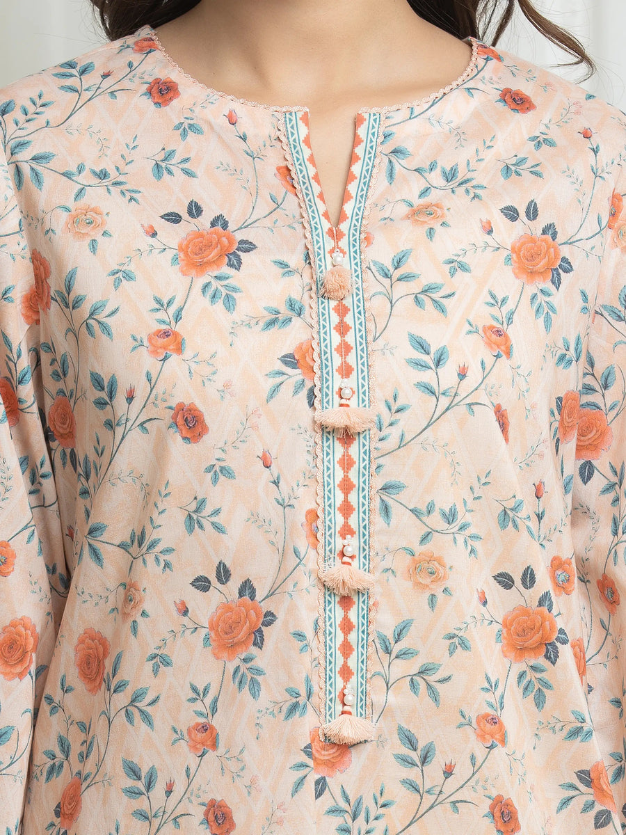 edenrobe Allure Lawn Unstitched Printed 3Pc Suit EWU6A1-36706