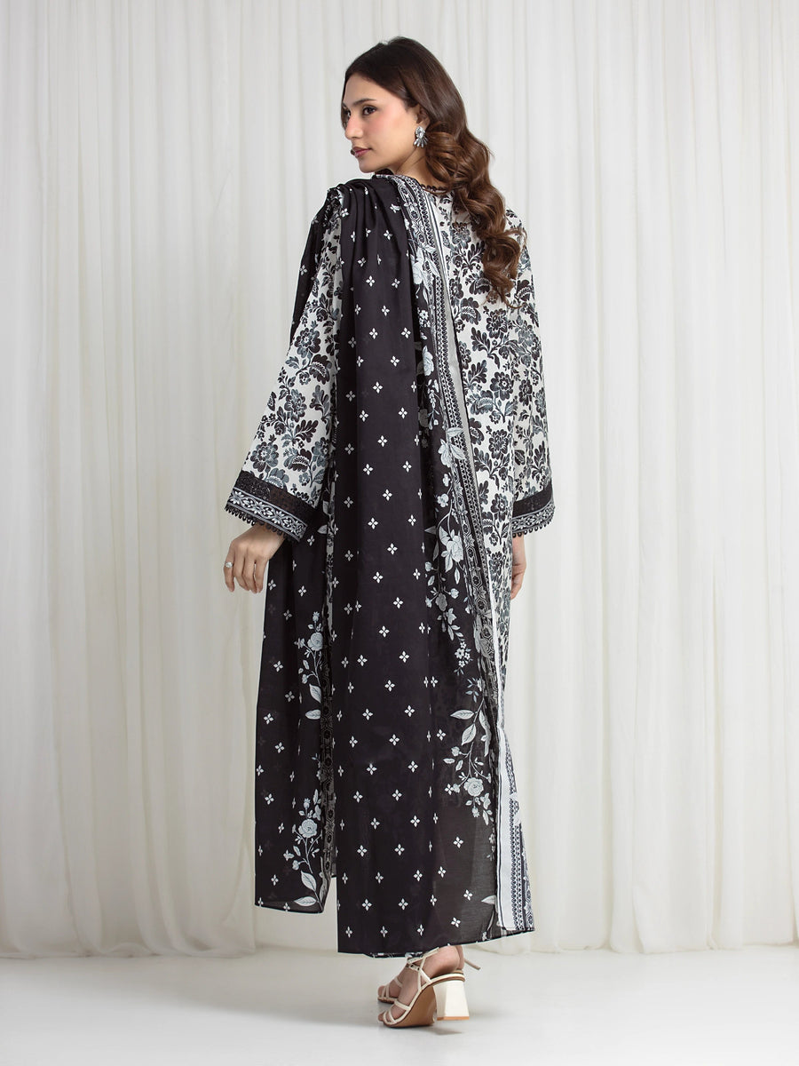 edenrobe Allure Lawn Unstitched Printed 3Pc Suit EWU6A1-36709