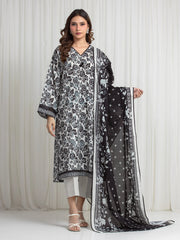edenrobe Allure Lawn Unstitched Printed 3Pc Suit EWU6A1-36709