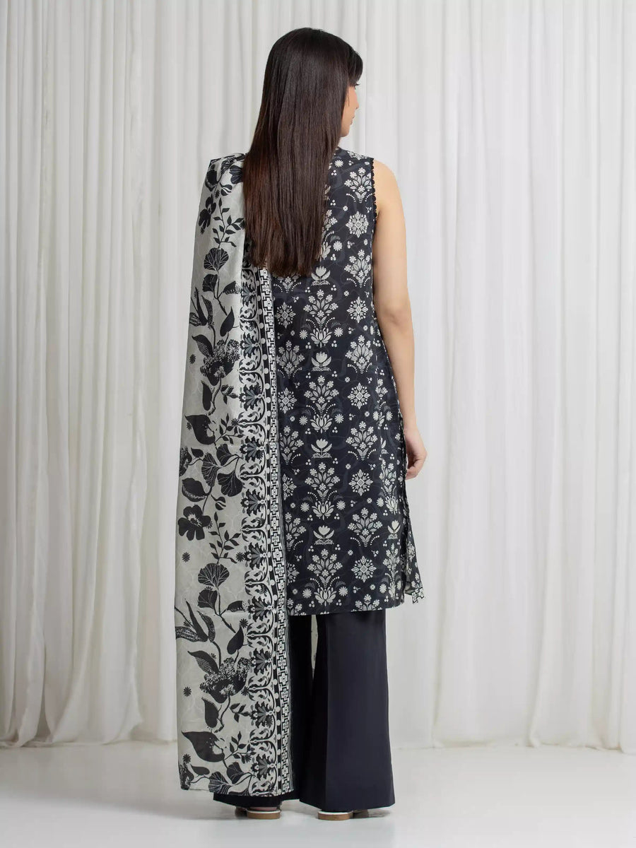 edenrobe Allure Lawn Unstitched Printed 3Pc Suit EWU6A1-36710