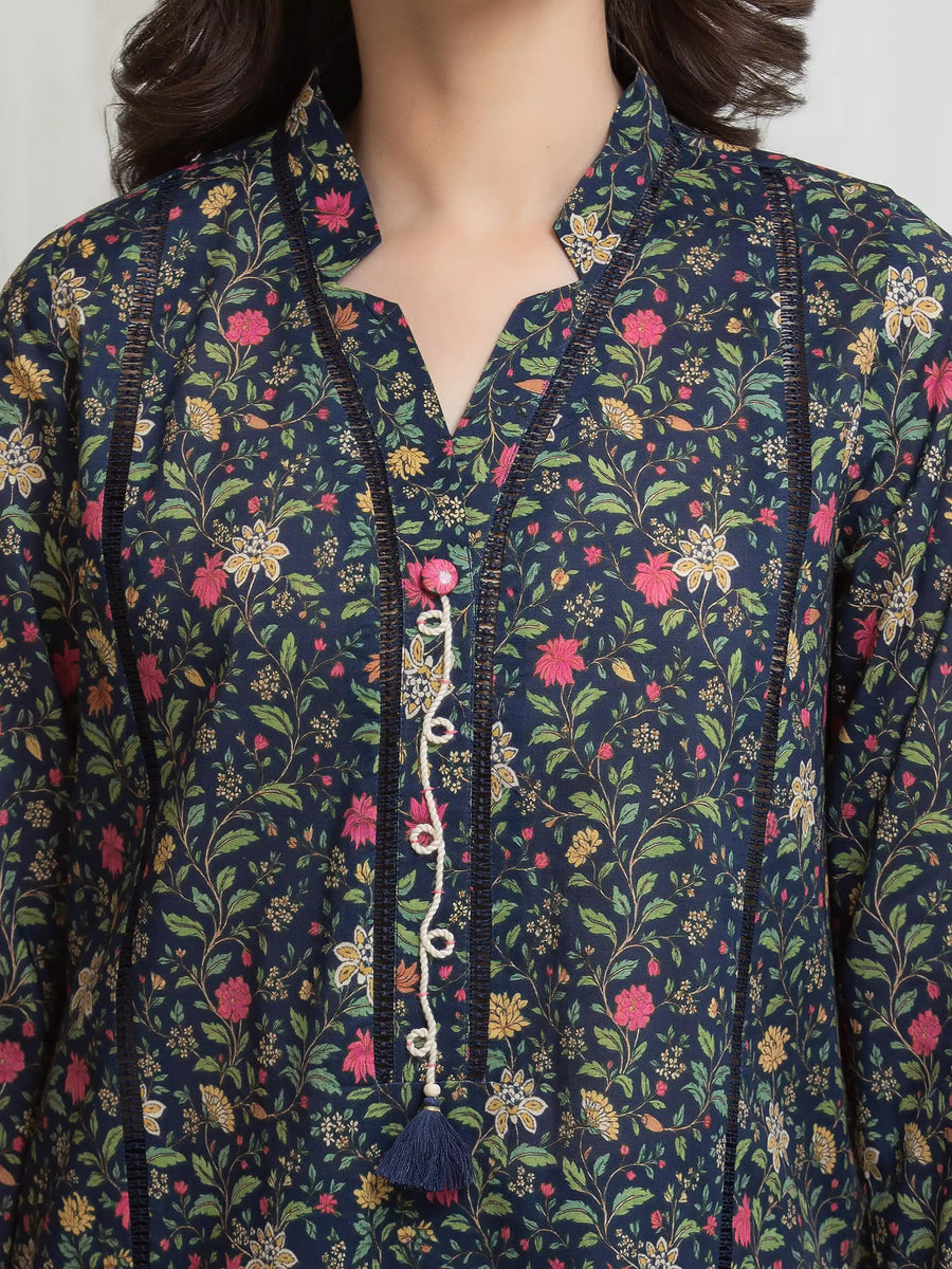edenrobe Allure Lawn Unstitched Printed 3Pc Suit EWU6A1-36714