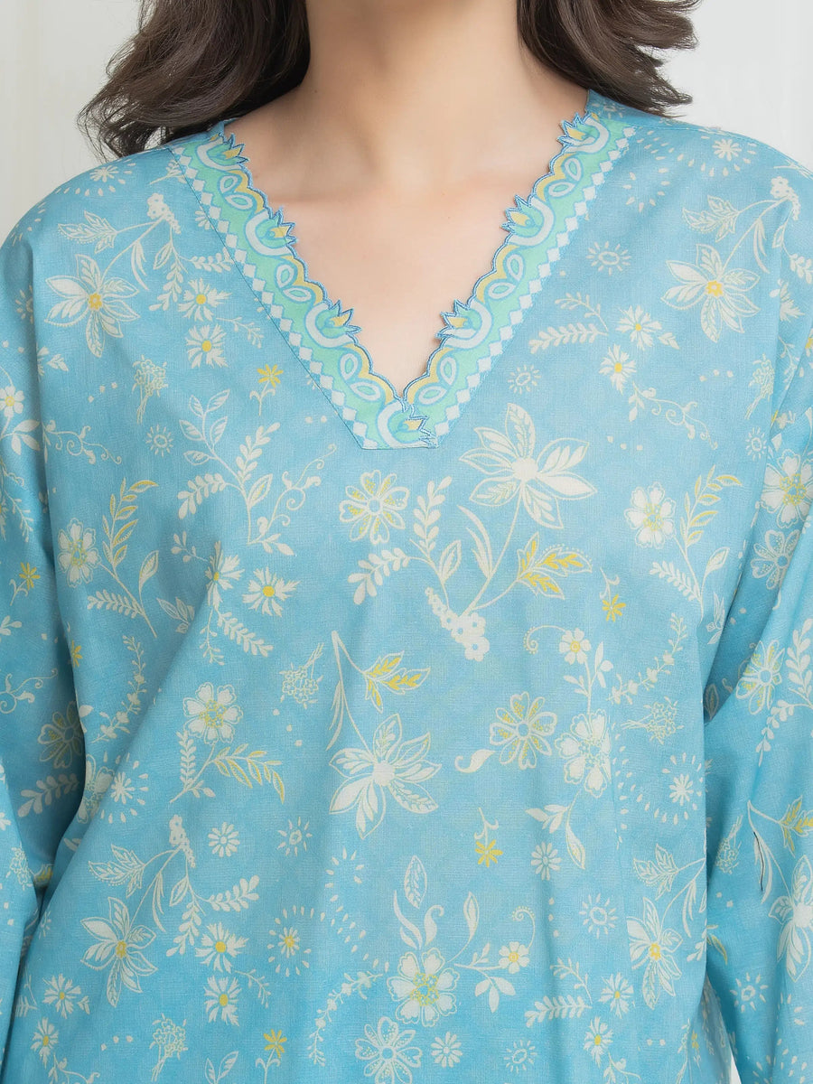 edenrobe Allure Lawn Unstitched Printed 3Pc Suit EWU6A1-36715