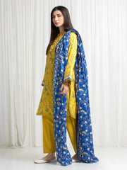 edenrobe Allure Lawn Unstitched Printed 3Pc Suit EWU6A1-36718