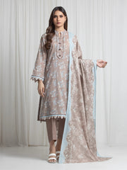 edenrobe Allure Lawn Unstitched Printed 3Pc Suit EWU6A1-36719