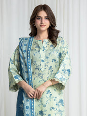 edenrobe Allure Lawn Unstitched Printed 3Pc Suit EWU6A1-36727