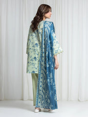 edenrobe Allure Lawn Unstitched Printed 3Pc Suit EWU6A1-36727