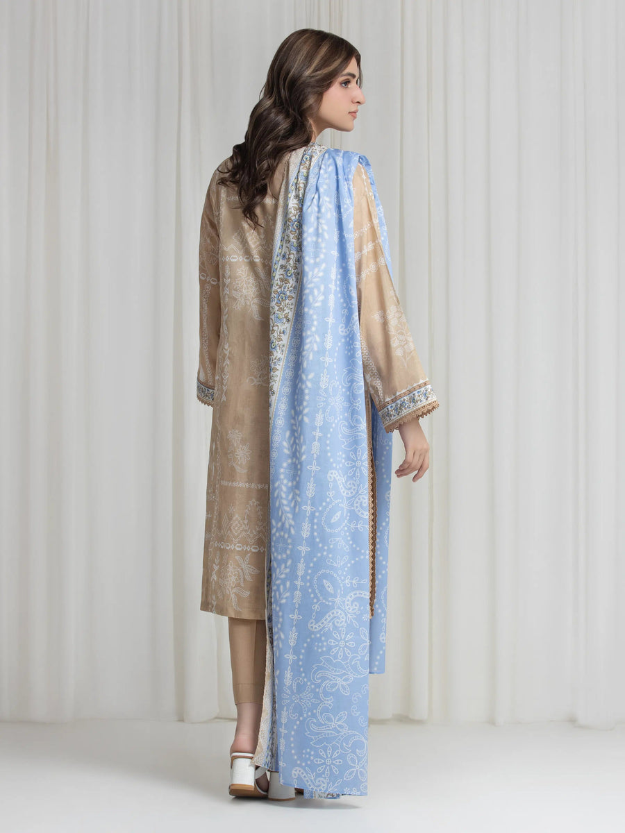 edenrobe Allure Lawn Unstitched Printed 3Pc Suit EWU6A1-36734