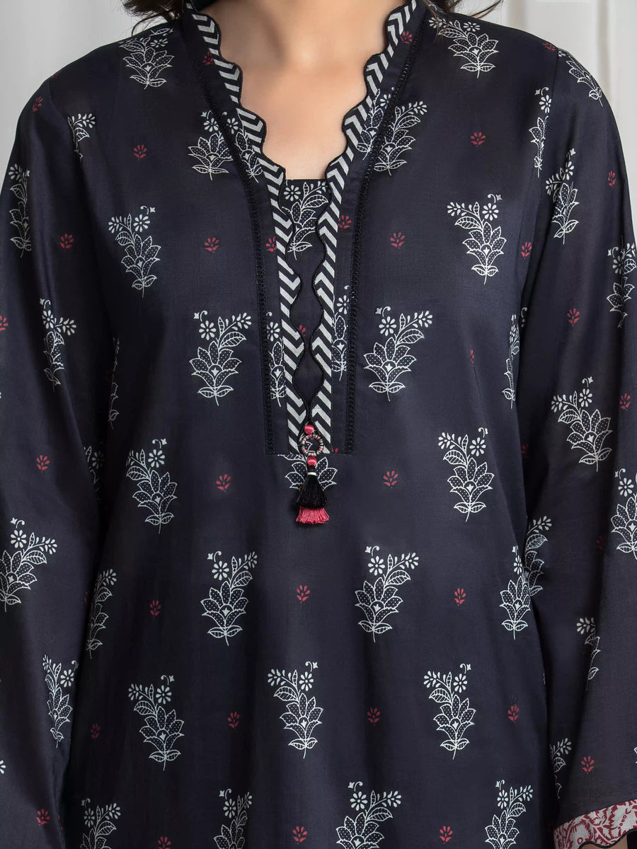 edenrobe Allure Lawn Unstitched Printed 3Pc Suit EWU6A1-36738