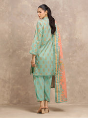 edenrobe Allure Lawn Unstitched Printed 3Pc Suit EWU6A1-36746