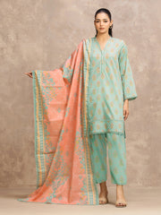 edenrobe Allure Lawn Unstitched Printed 3Pc Suit EWU6A1-36746