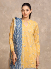 edenrobe Allure Lawn Unstitched Printed 3Pc Suit EWU6A1-36748