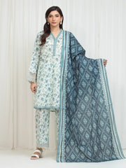 edenrobe Allure Lawn Unstitched Printed 3Pc Suit EWU6A1-36750