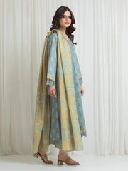 edenrobe Allure Lawn Unstitched Printed 3Pc Suit EWU6A1-36754