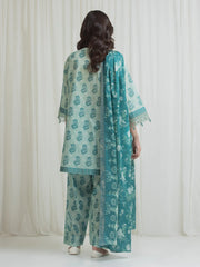 edenrobe Allure Lawn Unstitched Printed 3Pc Suit EWU6A1-36761