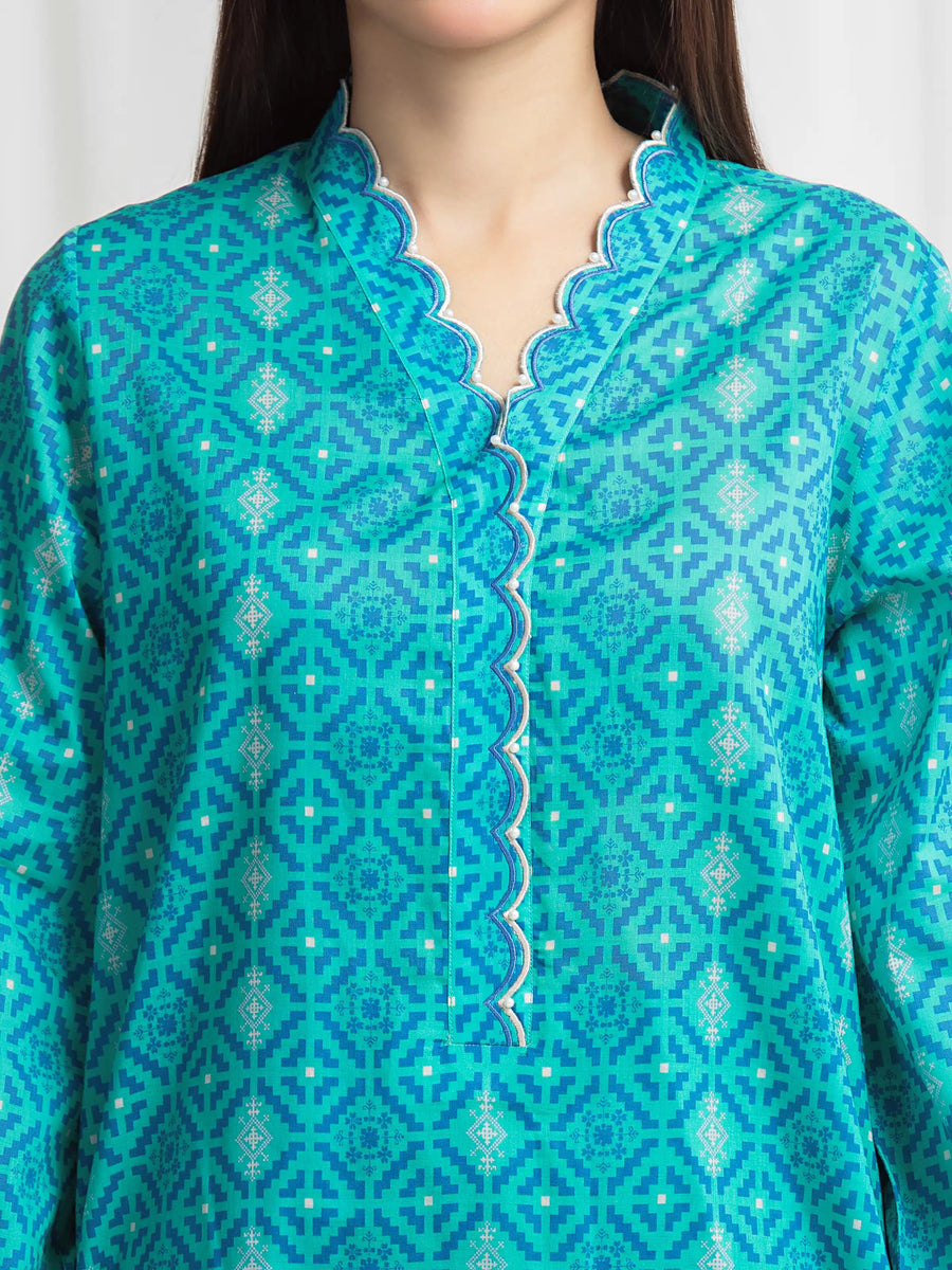 edenrobe Allure Lawn Unstitched Printed 3Pc Suit EWU6A1-36762