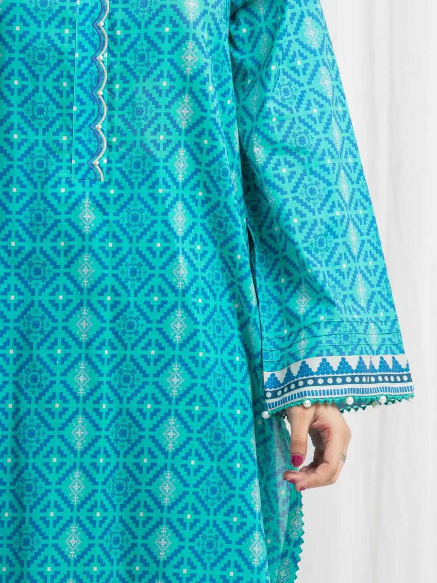edenrobe Allure Lawn Unstitched Printed 3Pc Suit EWU6A1-36762