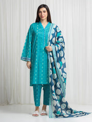 edenrobe Allure Lawn Unstitched Printed 3Pc Suit EWU6A1-36762