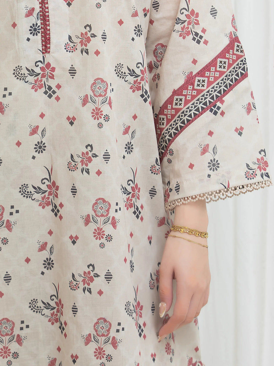 edenrobe Allure Lawn Unstitched Printed 3Pc Suit EWU6A1-36764