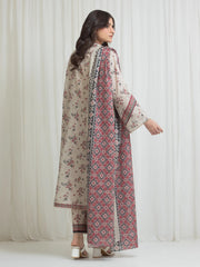 edenrobe Allure Lawn Unstitched Printed 3Pc Suit EWU6A1-36764