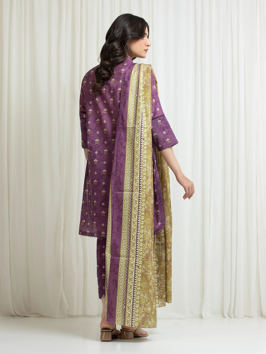 edenrobe Allure Lawn Unstitched Printed 3Pc Suit EWU6A1-36769