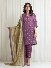 edenrobe Allure Lawn Unstitched Printed 3Pc Suit EWU6A1-36769