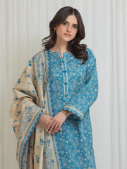 edenrobe Allure Lawn Unstitched Printed 3Pc Suit EWU6A1-36770