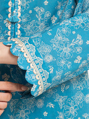 edenrobe Allure Lawn Unstitched Printed 3Pc Suit EWU6A1-36770