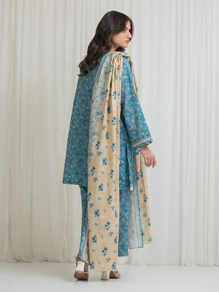 edenrobe Allure Lawn Unstitched Printed 3Pc Suit EWU6A1-36770