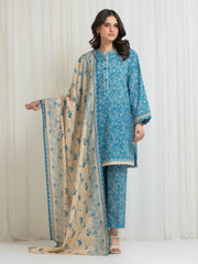 edenrobe Allure Lawn Unstitched Printed 3Pc Suit EWU6A1-36770