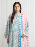 edenrobe Allure Lawn Unstitched Printed 3Pc Suit EWU6A1-36771
