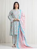 edenrobe Allure Lawn Unstitched Printed 3Pc Suit EWU6A1-36771