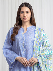 edenrobe Allure Lawn Unstitched Printed 3Pc Suit EWU6A1-36773