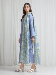 edenrobe Allure Lawn Unstitched Printed 3Pc Suit EWU6A1-36773