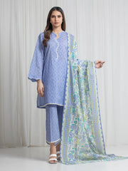 edenrobe Allure Lawn Unstitched Printed 3Pc Suit EWU6A1-36773