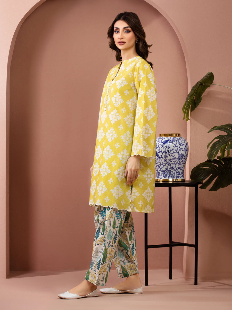 edenrobe Allure Lawn Unstitched Printed 2Pc Suit EWU6A1-36809ST