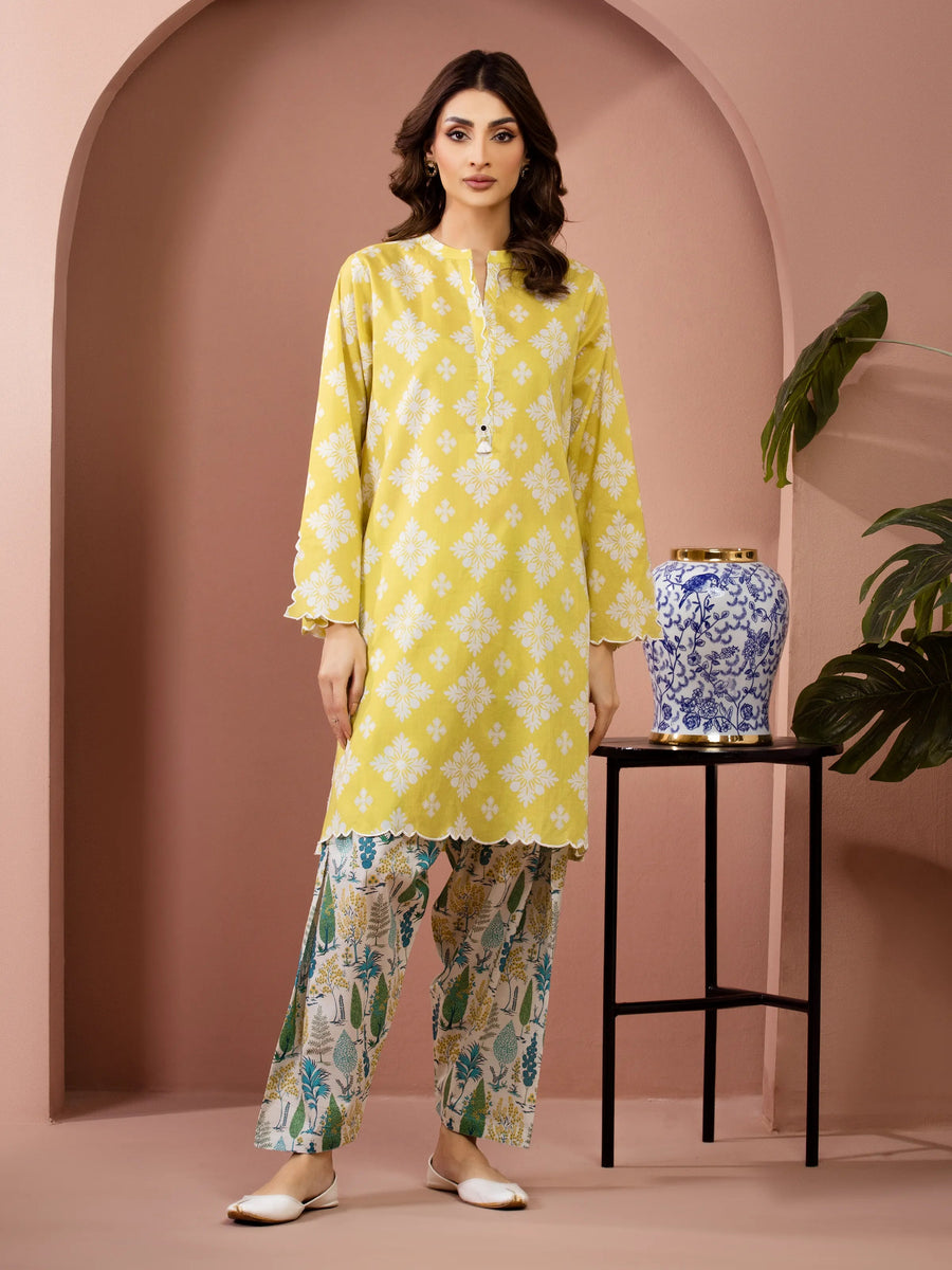edenrobe Allure Lawn Unstitched Printed 2Pc Suit EWU6A1-36809ST