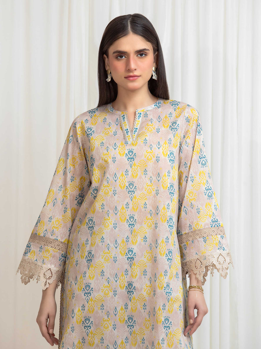 edenrobe Allure Lawn Unstitched Printed 2Pc Suit EWU6A1-36814ST