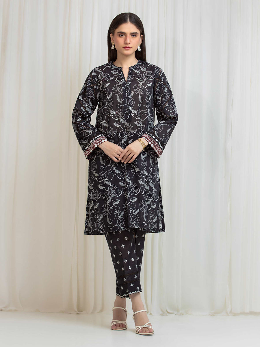 edenrobe Allure Lawn Unstitched Printed 2Pc Suit EWU6A1-36815ST