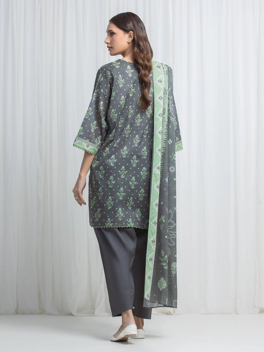 edenrobe Allure Lawn Unstitched Printed 3Pc Suit EWU6A1-36845