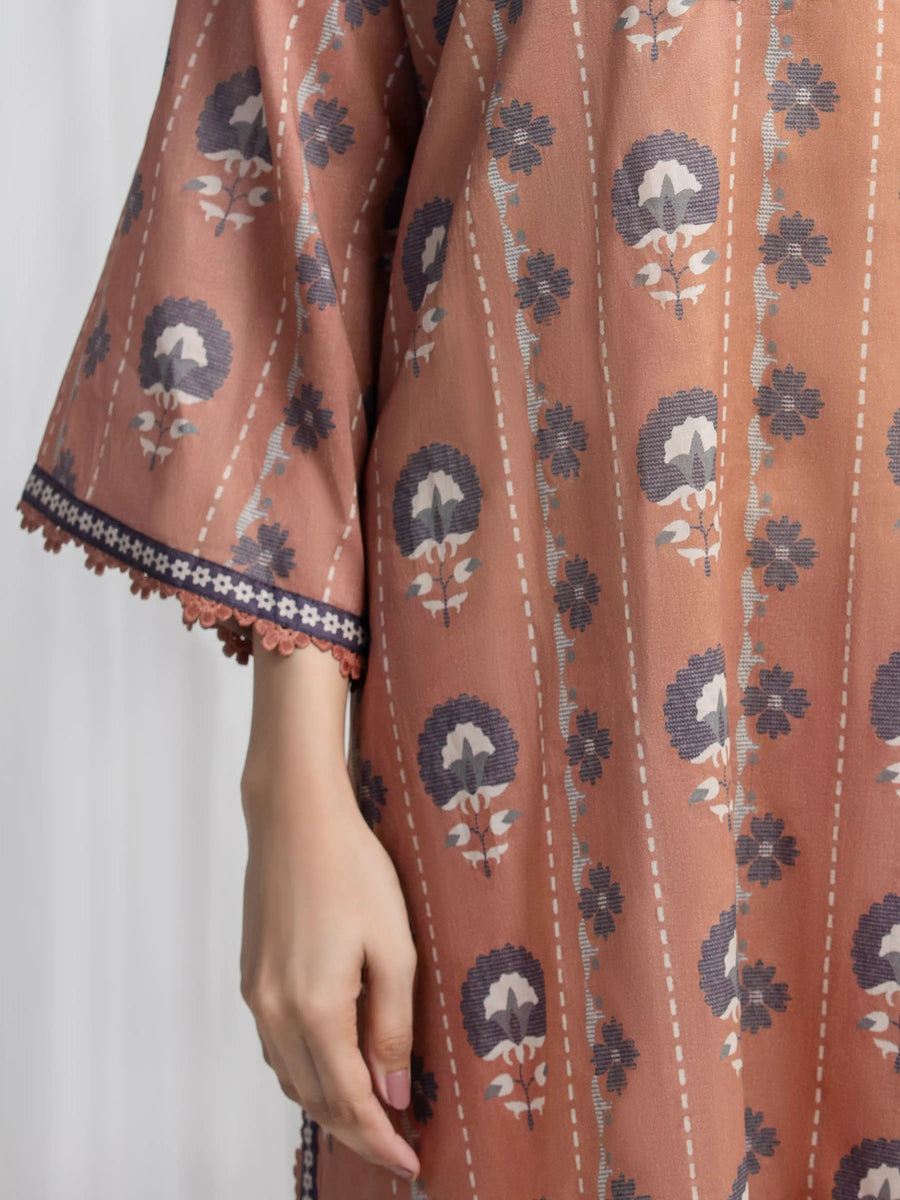 edenrobe Allure Lawn Unstitched Printed 3Pc Suit EWU6A1-36852
