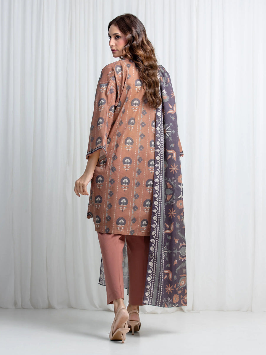 edenrobe Allure Lawn Unstitched Printed 3Pc Suit EWU6A1-36852