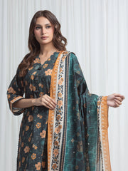 edenrobe Allure Lawn Unstitched Printed 3Pc Suit EWU6A1-36858
