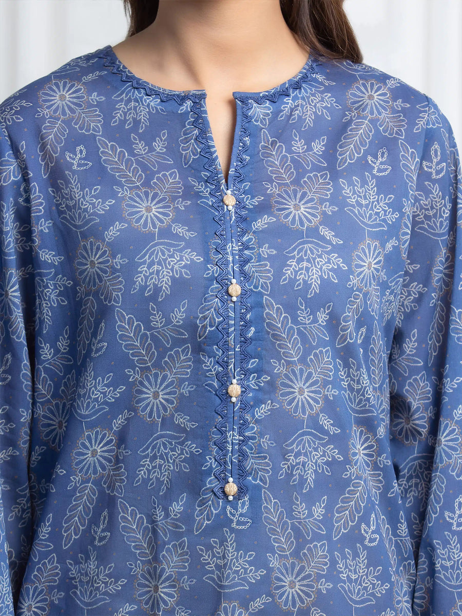 edenrobe Allure Lawn Unstitched Printed 3Pc Suit EWU6A1-36862