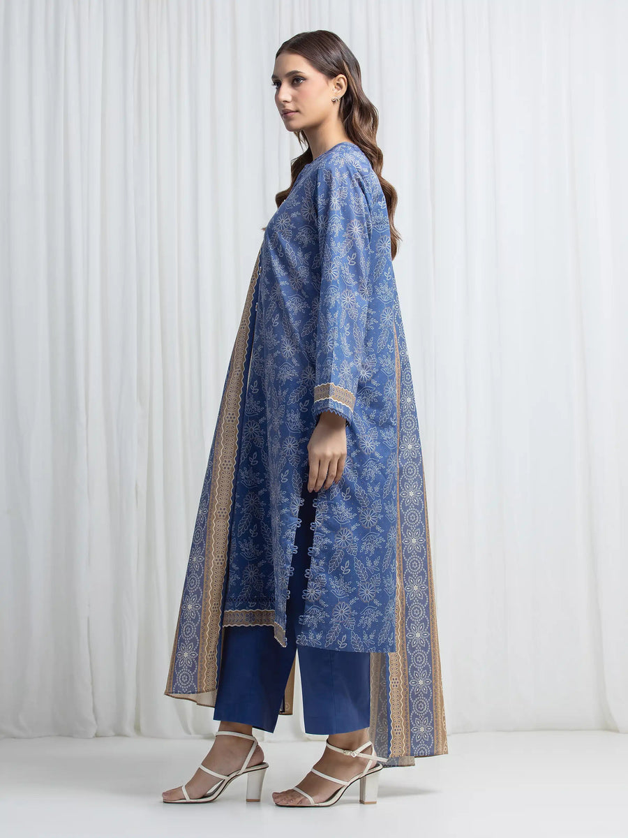 edenrobe Allure Lawn Unstitched Printed 3Pc Suit EWU6A1-36862