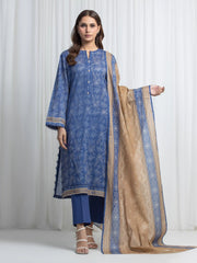 edenrobe Allure Lawn Unstitched Printed 3Pc Suit EWU6A1-36862