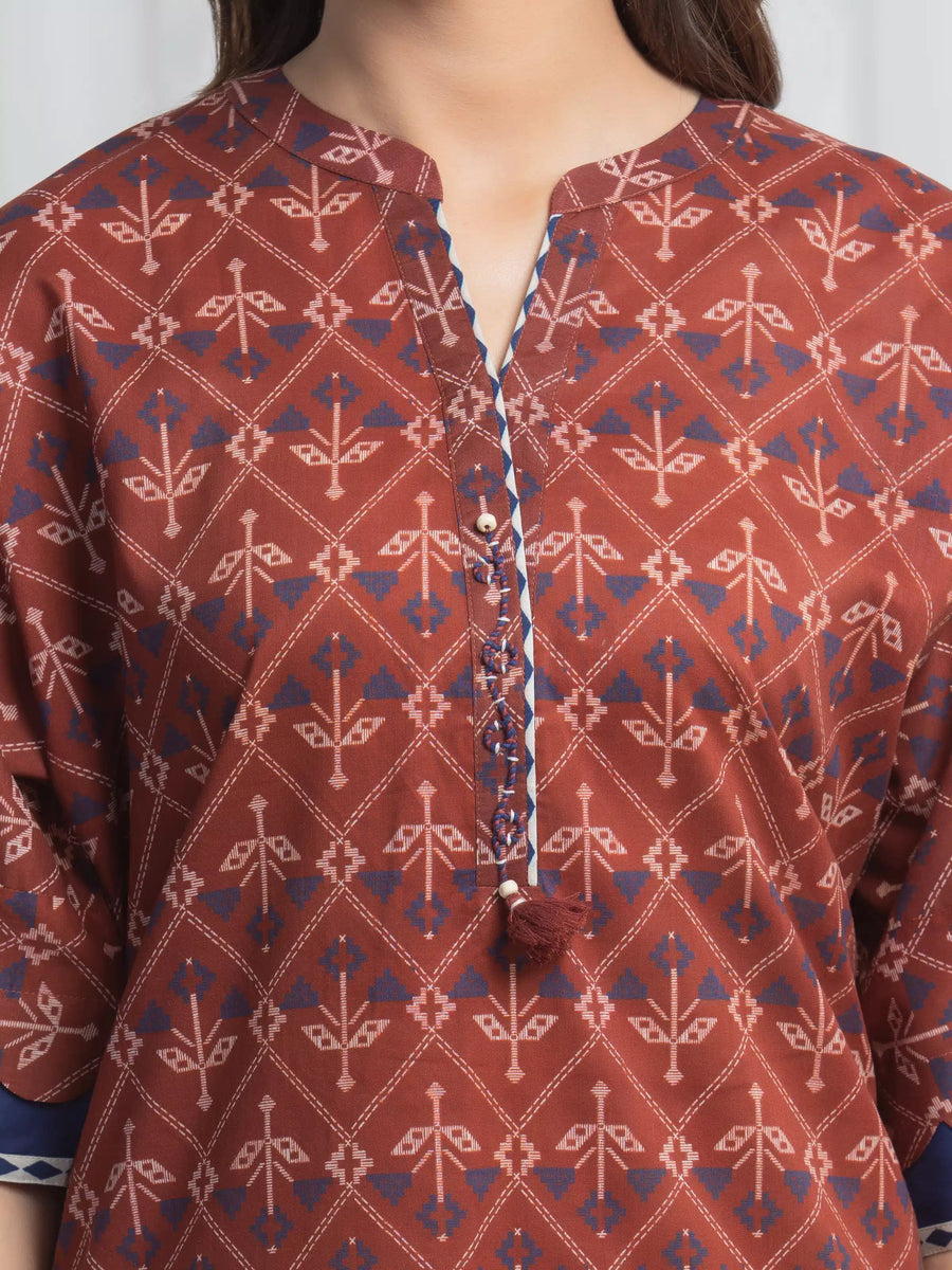 edenrobe Allure Lawn Unstitched Printed 3Pc Suit EWU6A1-36864