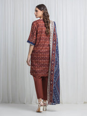 edenrobe Allure Lawn Unstitched Printed 3Pc Suit EWU6A1-36864