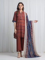 edenrobe Allure Lawn Unstitched Printed 3Pc Suit EWU6A1-36864