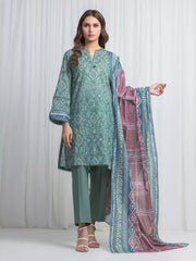 edenrobe Allure Lawn Unstitched Printed 3Pc Suit EWU6A1-36865