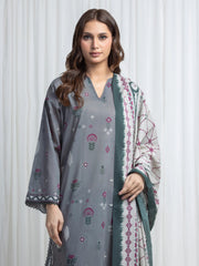 edenrobe Allure Lawn Unstitched Printed 3Pc Suit EWU6A1-36880